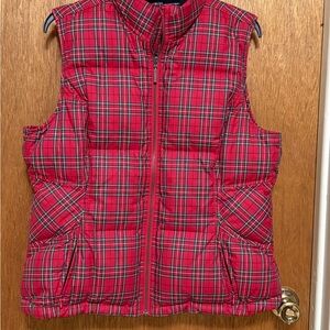 2007 Tommy Hilfiger Red Plaid Women’s Puffer Vest